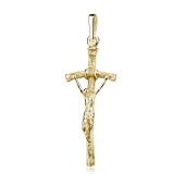 Cruciulita placată cu aur galben din argint 9x21mm DiAmanti K0043G-DIA Cruciulita placată cu aur galben din argint 9x21mm DiAmanti K0043G-DIA